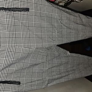 Calvin Klein Black and White Checkered Pants